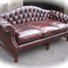 The Camelback Sofa in Leather