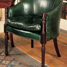 Davenport Desk Chair in Leather