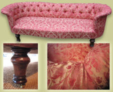 Gainsborough Silk Victorian Sofa