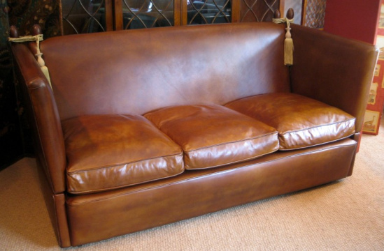 Three-Seater Knole Sofa in Leather