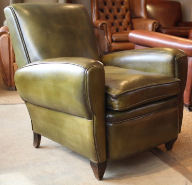 Late 1930's French Leather Chair