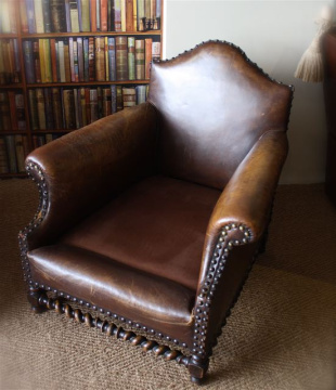 Early 20th Century Leather Armchair