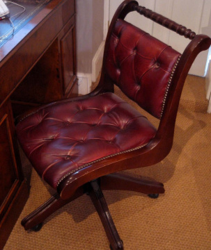 Typist's Desk Chair in Leather