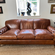 Vintage Full Scroll Lansdown 3-Seater Sofa