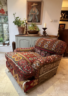 Istanbul Kilim Upholstered Lansdown Club Chair