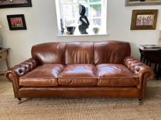 Vintage Full Scroll Lansdown 3-Seater Sofa